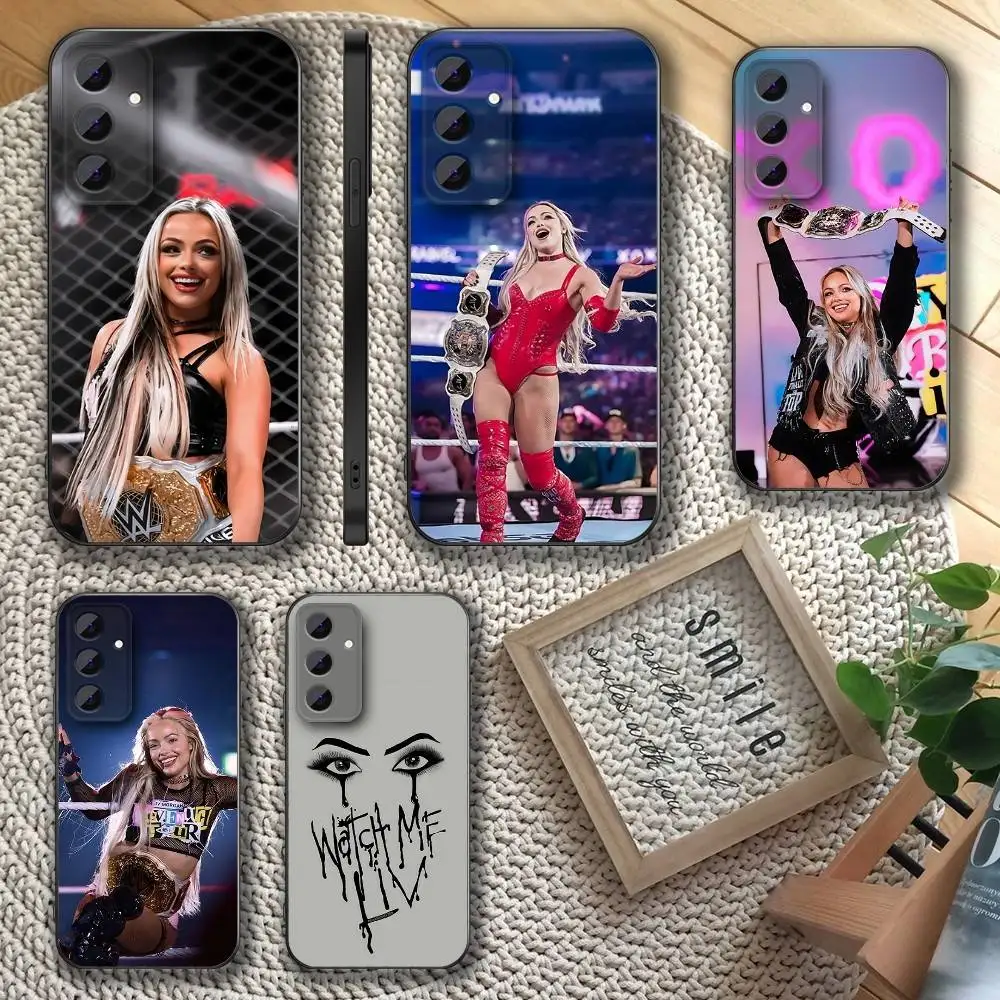 

L-Liv Morgan Wrestler Phone Case For Samsung S 25,24,23,22,30,21,10,9,Ultra,Plus,Lite,FE,4,5 G Soft Black Case