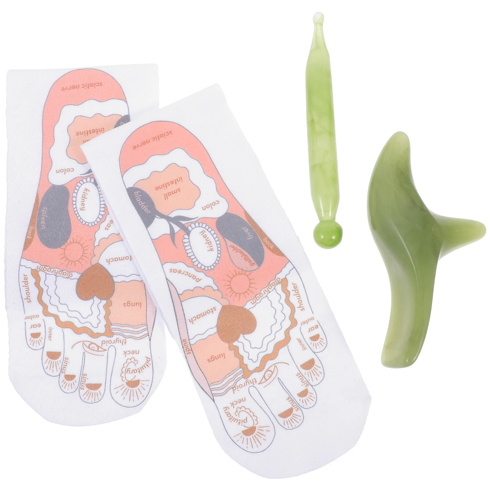 

Foot Massage Acupoint Chart Resin Indoor Wear Reflexology Socks Point Pressure Tools Long Wear Soft Comfortable Breathable