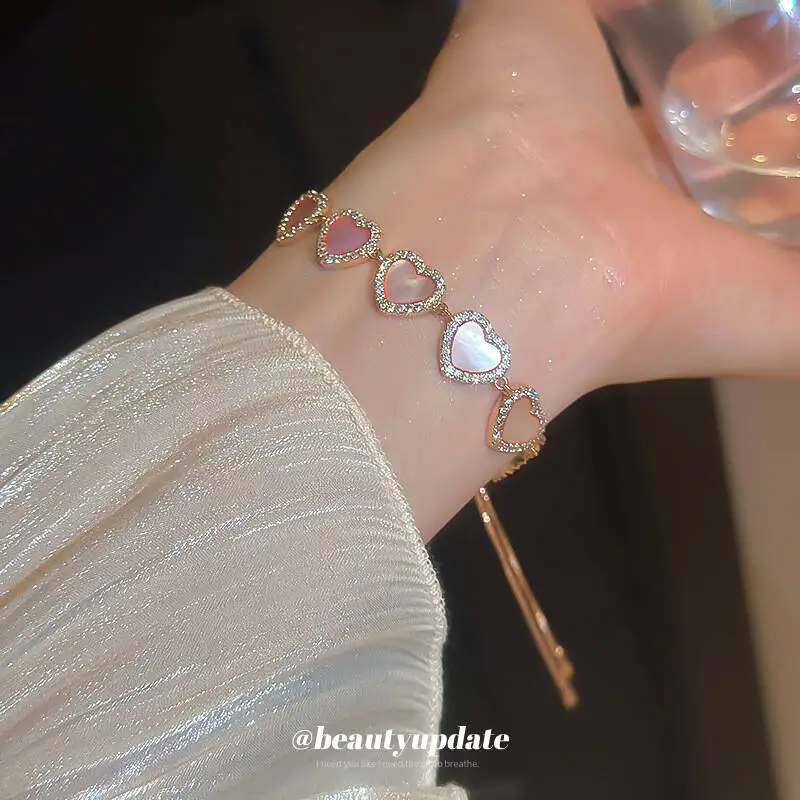

Love zircon pull-out adjustable with simple and high-end feel fashionable and sweet style accessories