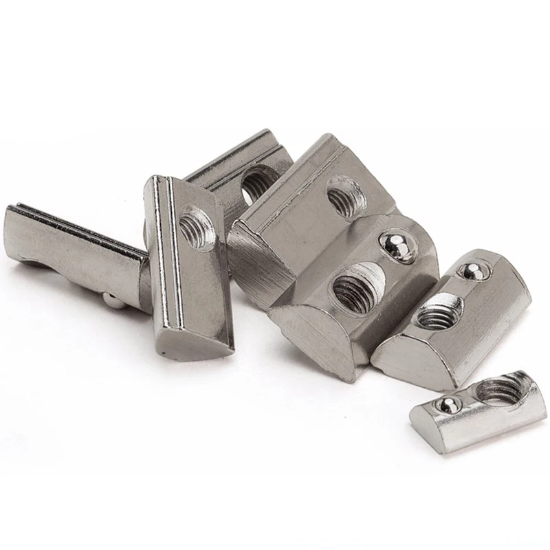 

50/100 шт. полукруглых пружинных гаек для алюминиевых экструзионных профилей 2020, 3030, 4040, 4545, ЧПУ, M3, M4, M5, M6, M8