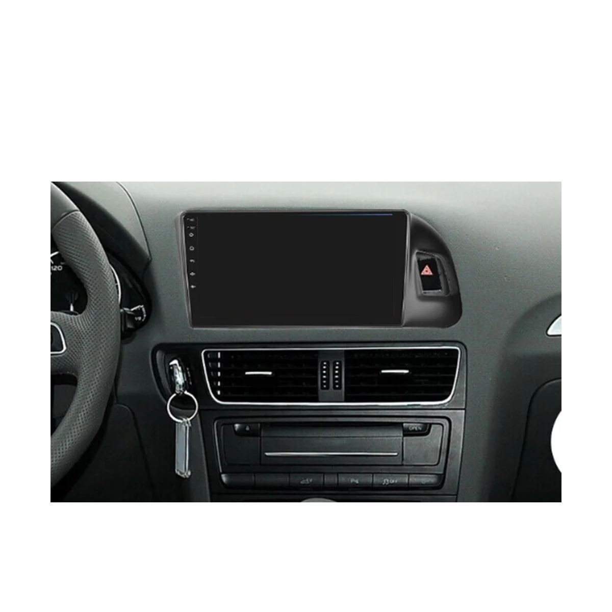 إطار سيارة دي في دي لأودي Q5 2009-2018 ، إطار لوحة ستيريو ، زخرفة لوحة صوت ، شاشة مشغل راديو Facia ، طقم 2 Din ، 9"