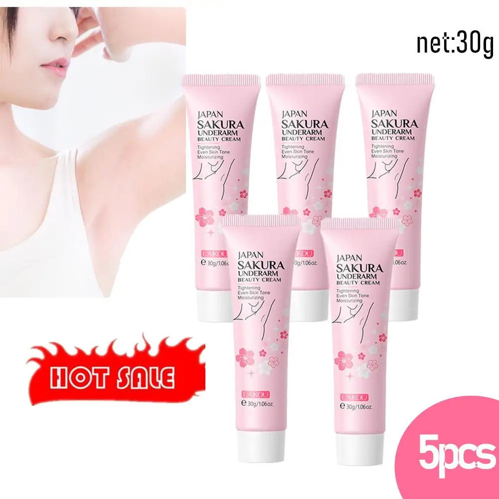 

5X 30gWhitening Cream For Dark Skin Armpit Thigh Inner Joint Lightening Intimate Area Underarm Body Care Private Parts Brighten