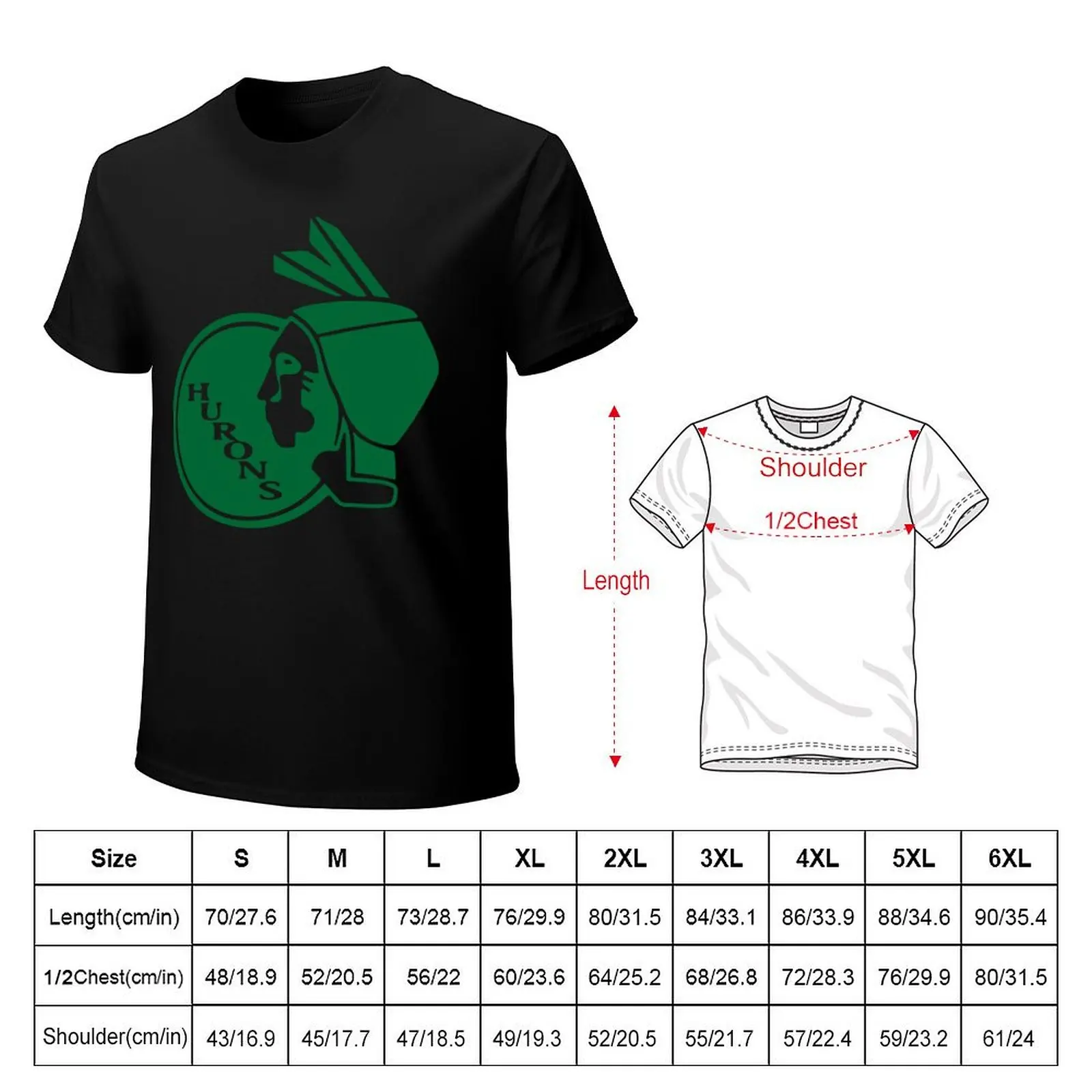 Vintage Hurons Logo T-Shirt Comfortable Daily Wear Tee
