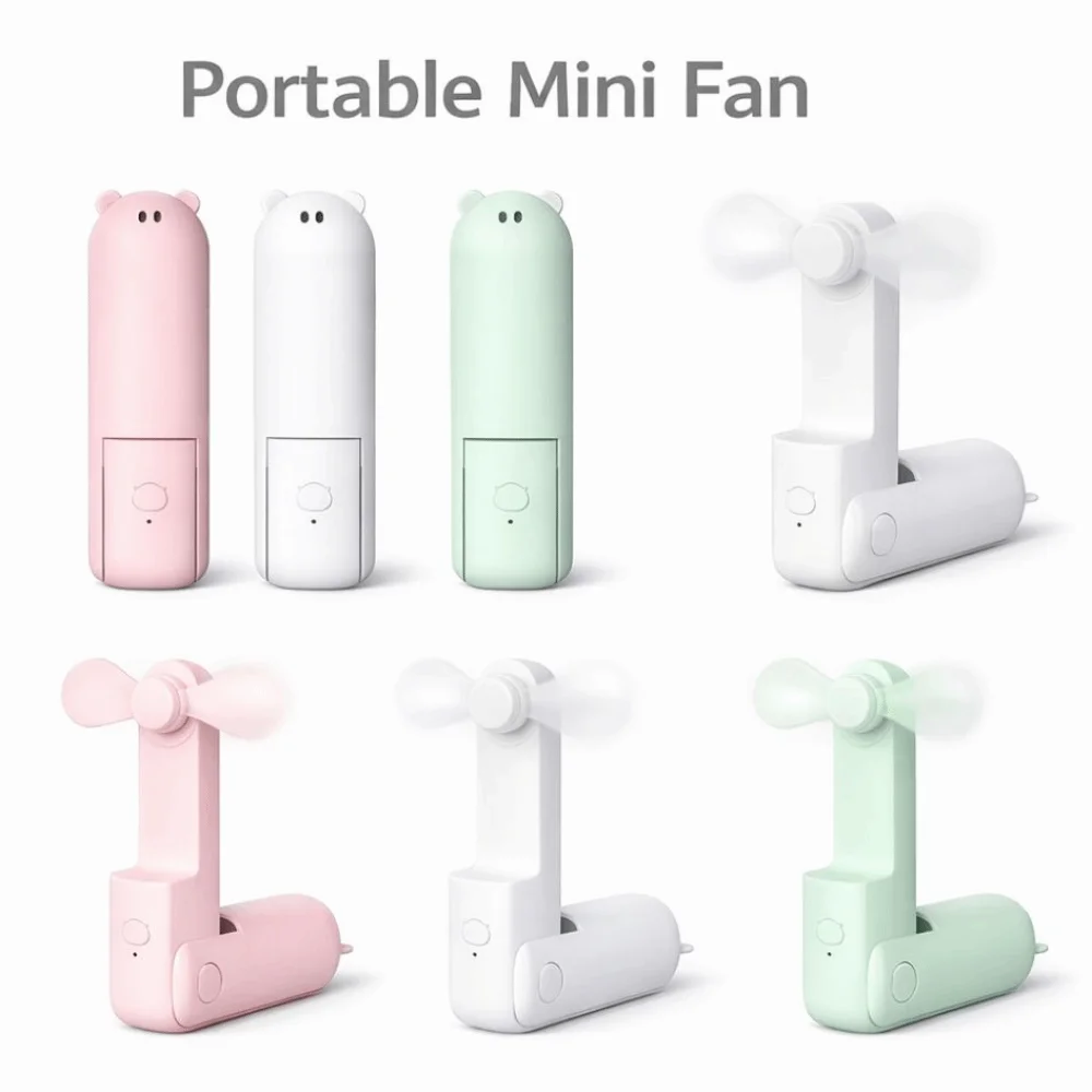 3 IN 1 Handheld Mini Fan 3 Gears 1500 MAh Folding Flashlight Fan USB Rechargeable Lightweight Pocket Silent Fan Summer Outdoor