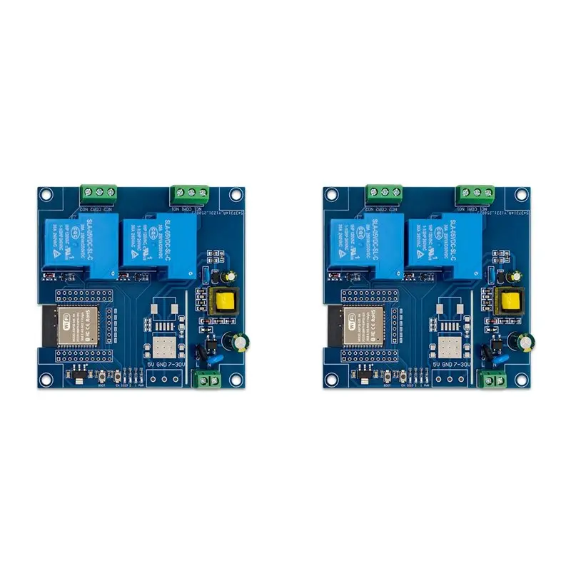 

Модуль реле AS95-2X ESP32 с 2 каналами и 30А, плата для разработки с Bluetooth и Wi-Fi, поддержка вторичной разработки, AC220V