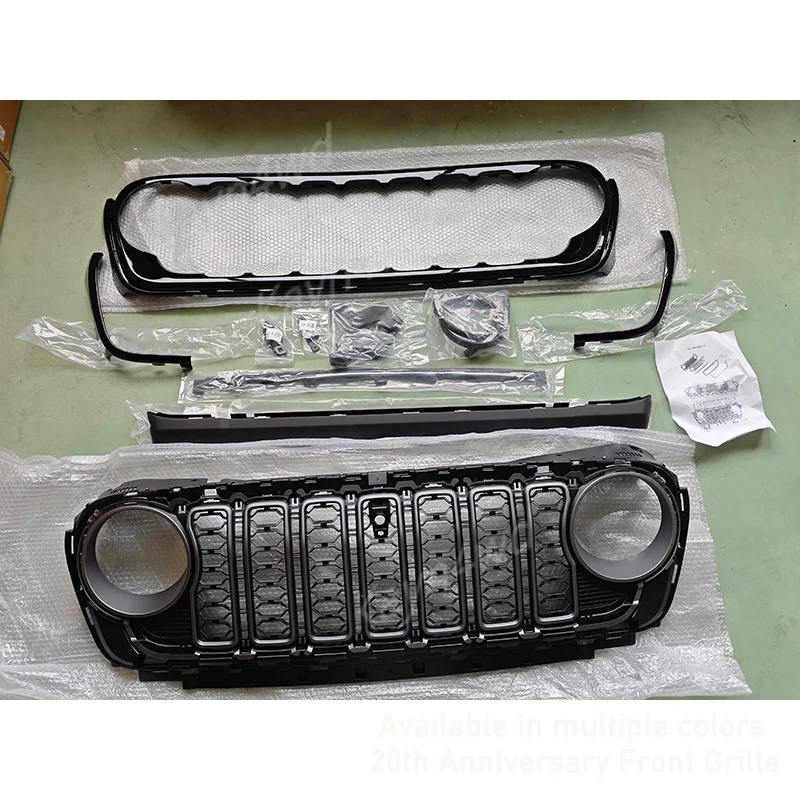 Offroad 4x4 Accessoires Meerdere kleuren 20e verjaardag voorbumper racing grills voor 2018-2025 Jeep Wrangler JL JT
