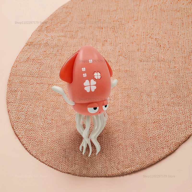 Electronic Dancing Squid Toy with Lights Music Interactive Flat Squid Toddler Development Gift for Kids Entertainment Learning