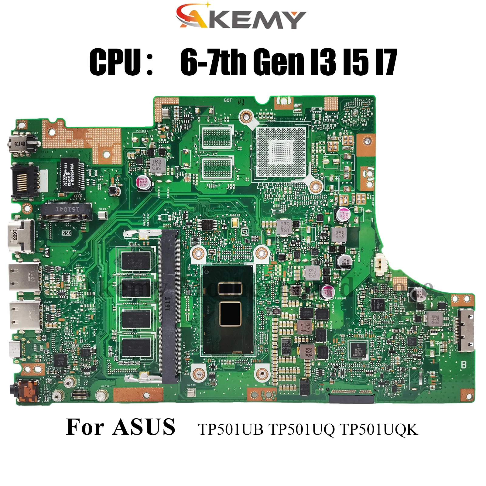 

TP501UA Laptop Motherboard For ASUS VivoBook Flip TP501UQK TP501UQ TP501UA TP501U TP501UB Notebook Mainboard With I3 I5 I7 CPU