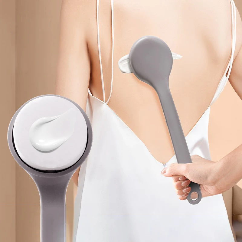 【B】Lotion Applicator Body Wash Brush Padded Brush With Long Reach Handle Self Application For Back Feet Skin Cream Sunscreen