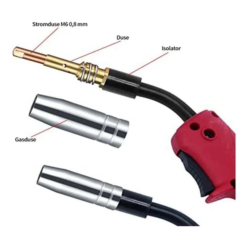 

25Pcs Welding Gun Accessory Nozzle Contact Tips Holder Kit for MB15 15AK Welding Torch