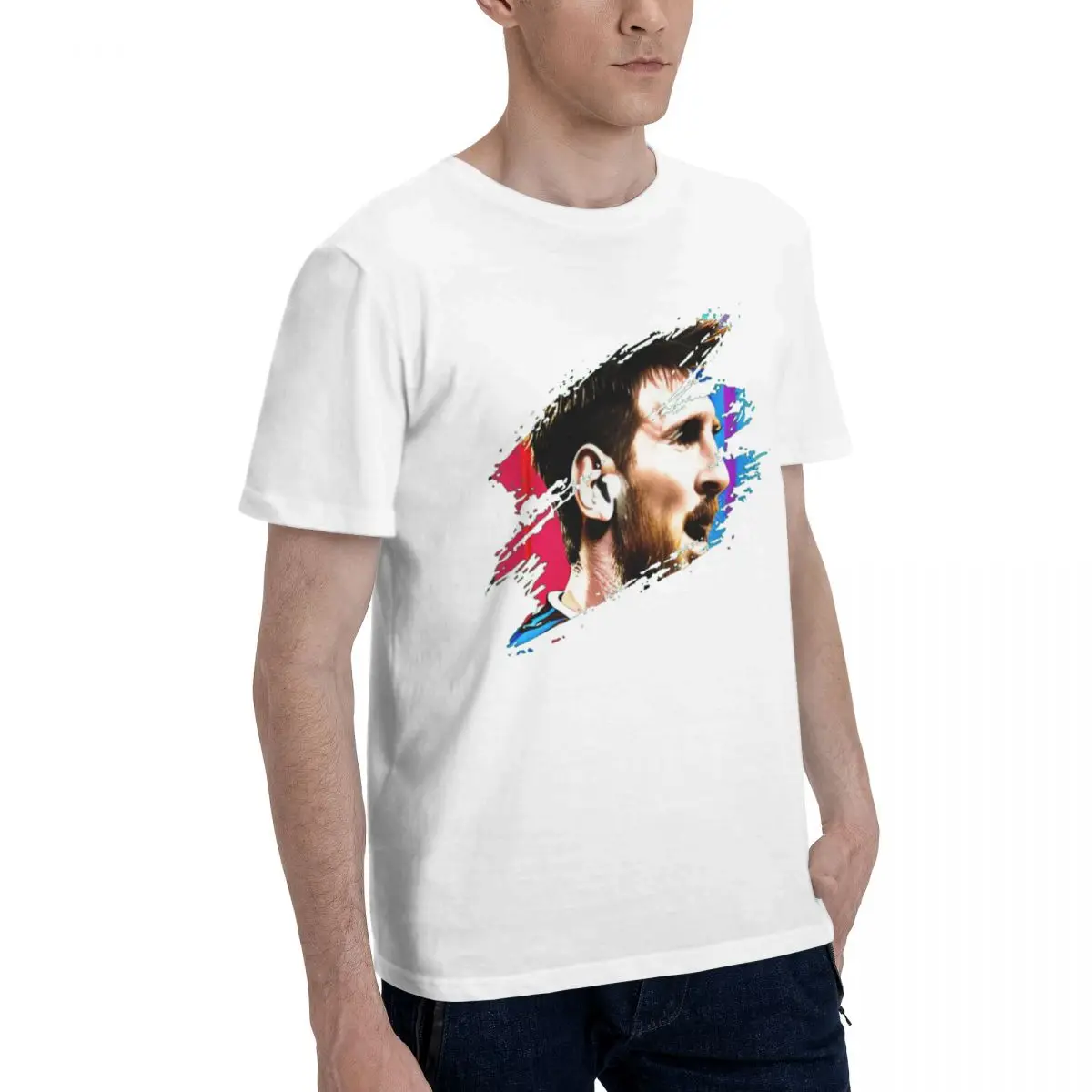 CELEBRATION Lionel And Andrﾩs And Messi And Argentina No.10 46 Move Graphic T-shirts Top quality Activity competition