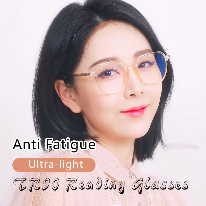 

Oversized Anti Blue Ray Anti-fatigue Reading Glasses,Large Optical Frame Readers for Women Magnifying glasses Hot Fashion
