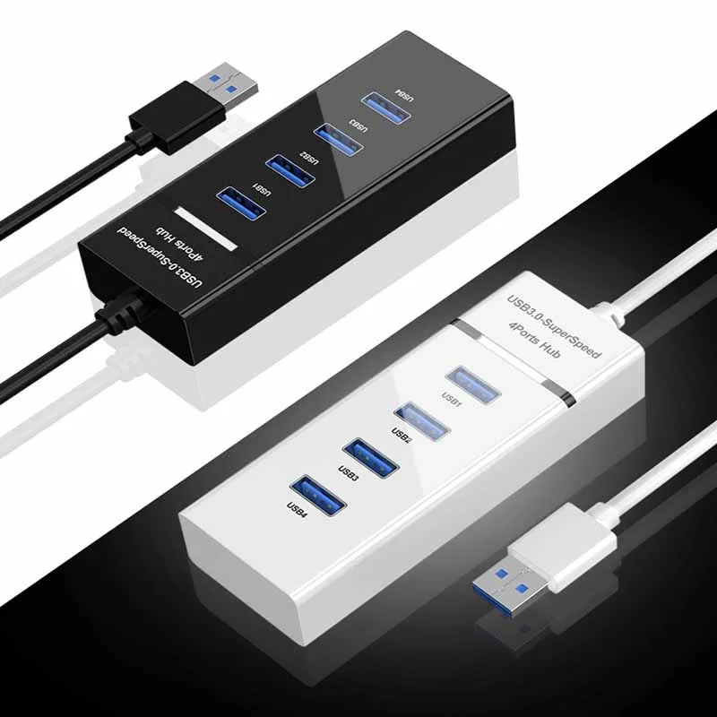 USB 3.0 HUB Adapter 4 Port Multi USB 3.0 2.0 HUB High Speed USB Hub Splitter For Mac Lenovo Xiaomi PC Tablet Huawei Accessories