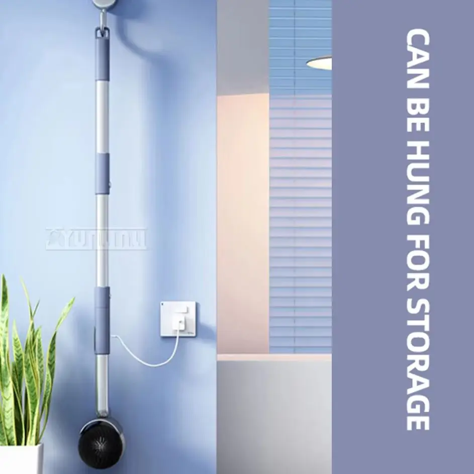 2026 Electric Cleaning Brush LED Drum Handle Retractable Multifunctional Cleaning Brush Cleaning Floor Rugs Cleaning Machine