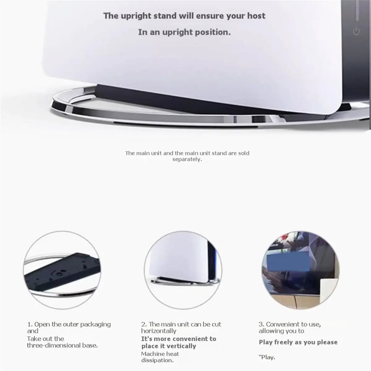 New Electronics Console Host Stand for Slim/ PRO Vertical Storage Stand with Cooling and Game Accessories Organizer