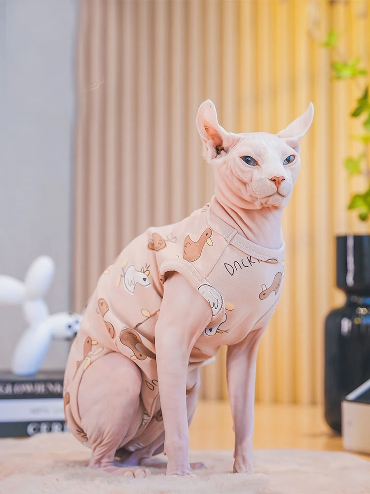 Флисовое пальто для кошек Sphynx, одежда для лета и весны, мягкая толстовка с короткими рукавами, эластичная футболка с героями мультфильмов Devon Rex для котят