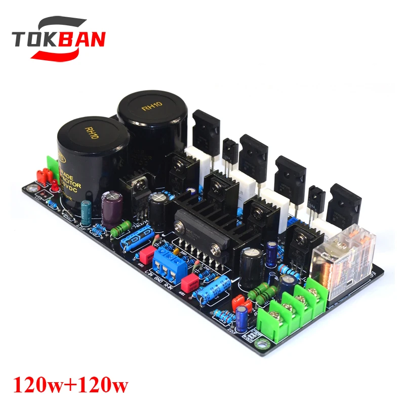 TOKBAN IRF 120w*2 2-channel Power Amplifier Board Field FET Discrete Pair Tube Adjustable Class A Amplifier Audio