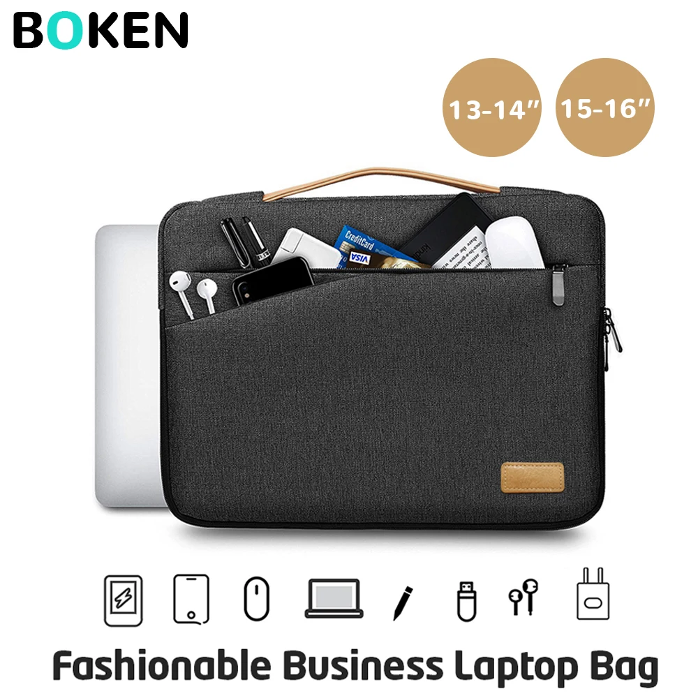 

Laptop Pouch Handbag for 13 14 15 16 Inch MacBook Air/Pro HP Dell Xiaomi Portable Slim Laptop Sleeve Travel Business Men Women