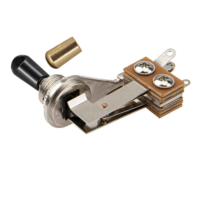 Práctico interruptor de palanca de guitarra tipo L de ángulo recto de 3 vías con cabezal de cobre para bajo de guitarra eléctrica,4