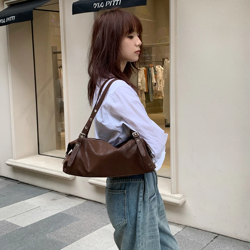 ニューレトロ多機能シングルショルダーバッグ、おしゃれでシンプルな高級感、あらゆるハンドバッグに合う