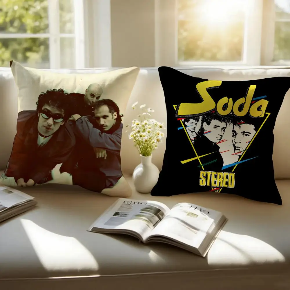 Soda S-stereo Band Singer Pillow Case Pillow Case Plush Fabric Soft Double Sided Print Home Sofa High Quality Cushion