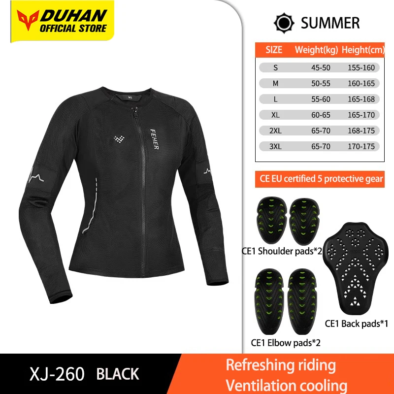 

Women's Motorcycle Armor Summer Breathable Motorcycle Jacket Armor Men's Anti Fall CE Armor Motorbike Jacket Wear Resistant
