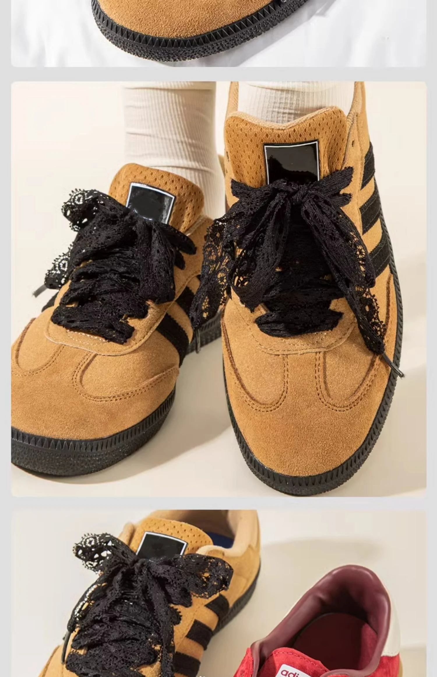 1 Paar Seiden-Spitzen-Schnürsenkel für Mädchen, bunte flache Schnürsenkel, weiß, schwarz, lässige Seil-Schnürsenkel für Schuhe, Zubehör, Breite 3 cm – Detail 12