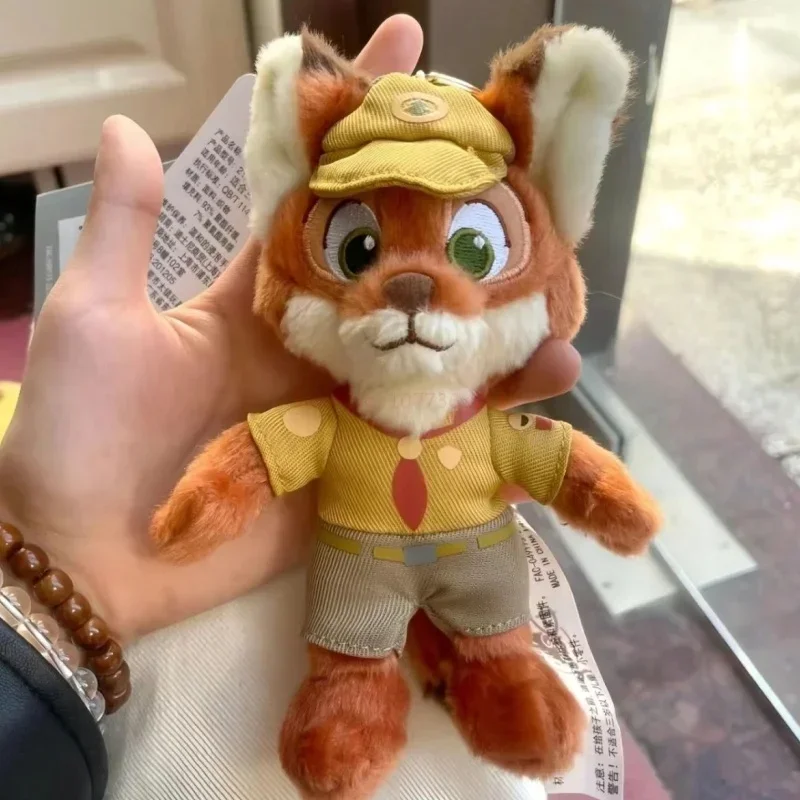 Disney Zootopia Nick Fox Plush Keychain Bags Cartoon Animals Stuffed Doll Pendant Ornaments Cute Birthday Xmas Gift Toys