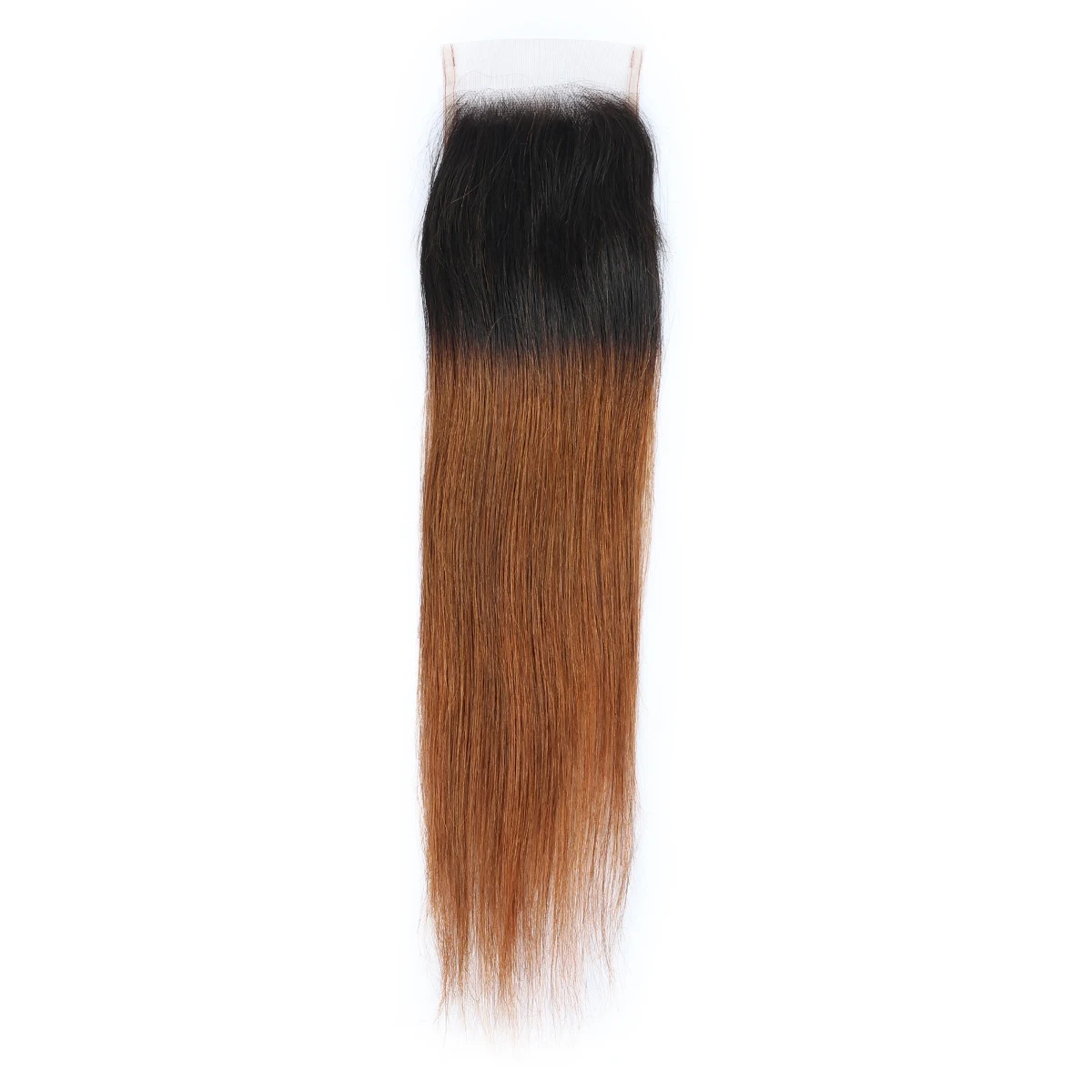 T1B/33 4X4 Straight Hair Closures Colored 4*4 Lace Closure 100% Human Hair Closure With Baby Hair Omber Brown Remy Hair HairUGo
