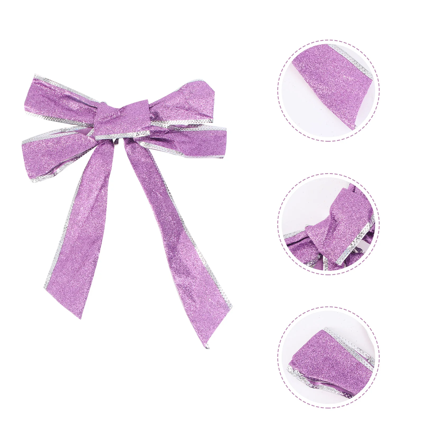 

Butterfly Knot Decorations Purple Glitter Christmas Hanging Ornament For Tree Package Gift Party Wedding Home Garden Xmas