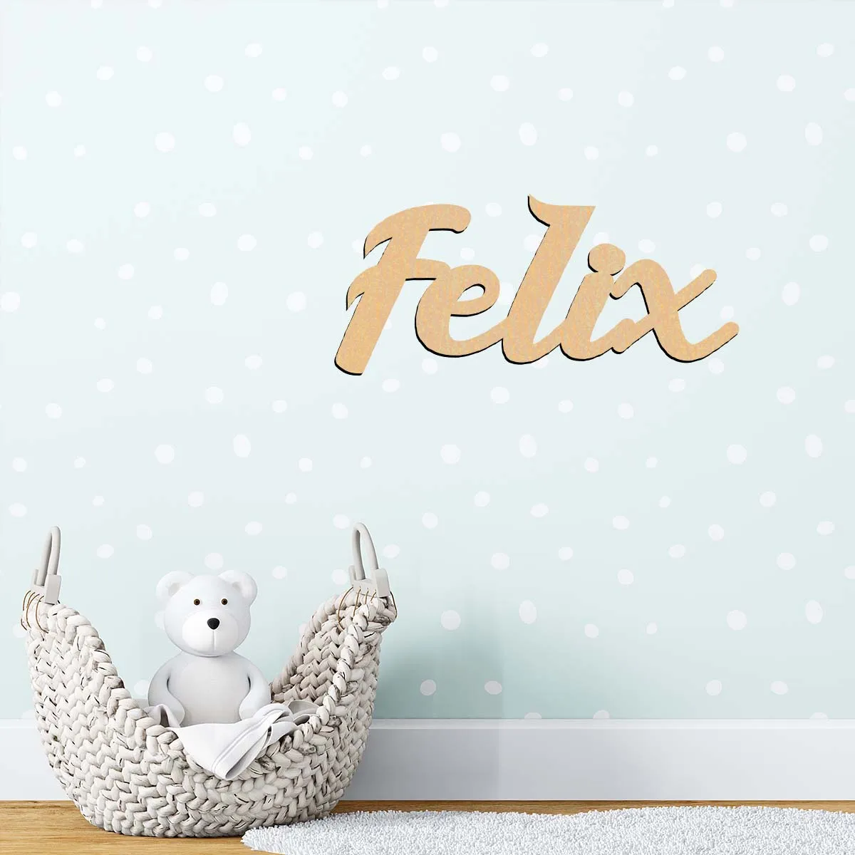 1pc home decor Felix example Personalized Letter Laser-Cut Sign Wooden Plaque Wooden Decor Durable Outdoor Sign