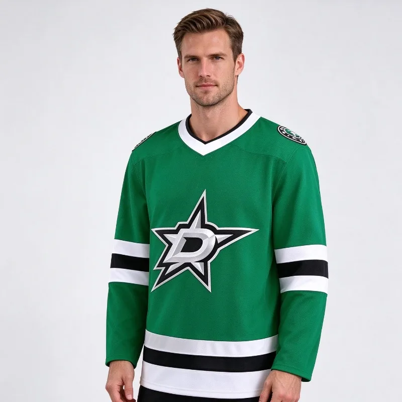 Inspired Dallas Starss Ice Hockey Jersey Unisex Premium Edition 3D Print Quick Dry Long Sleeve Sports Shirt Fans Hockey Uniform