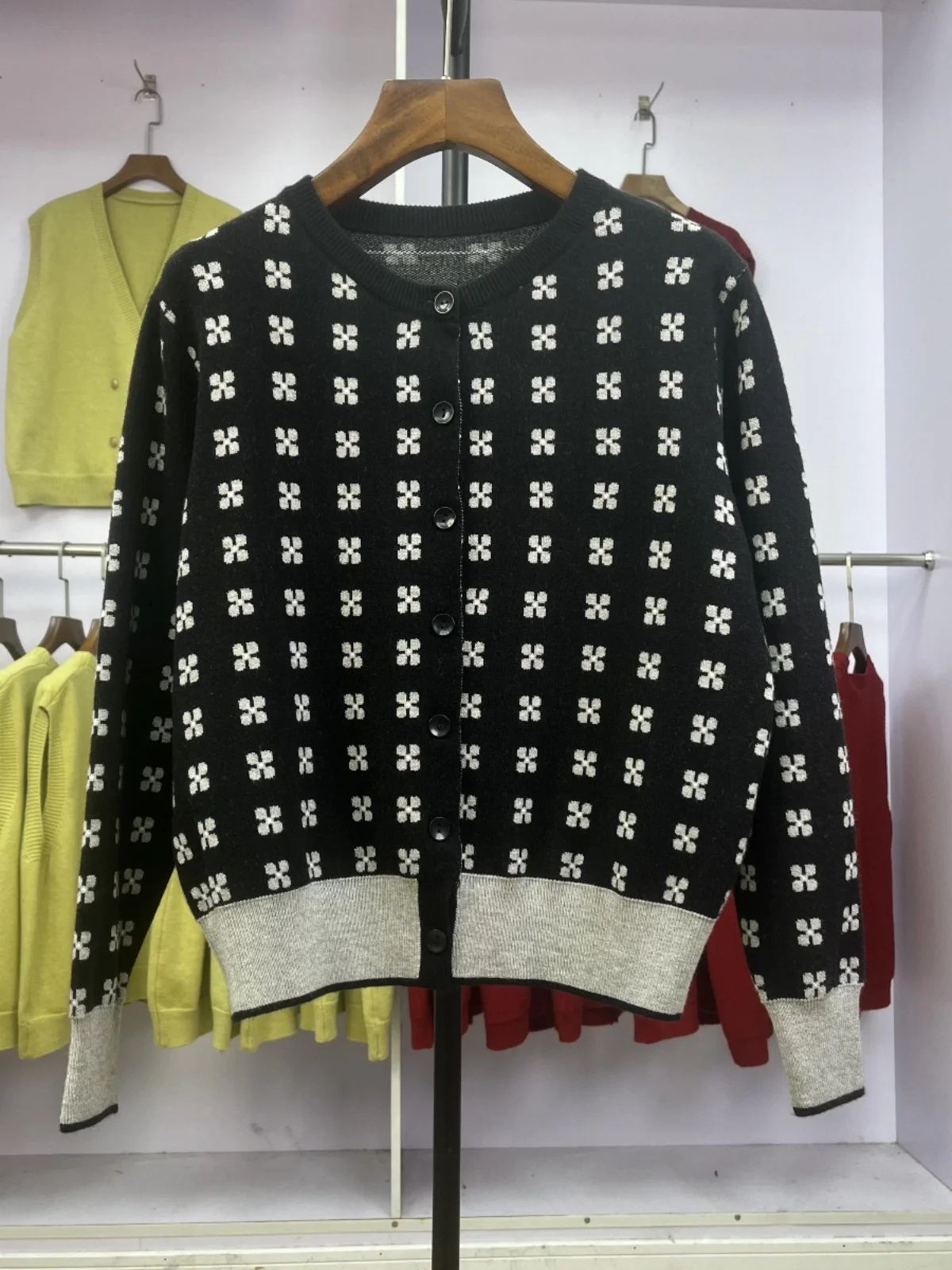 Loose Thiened Lazy Sle Casual Loose oulder Sve Pure Color Button Double ket Retro Ins Thiened Casual Loose Sl...