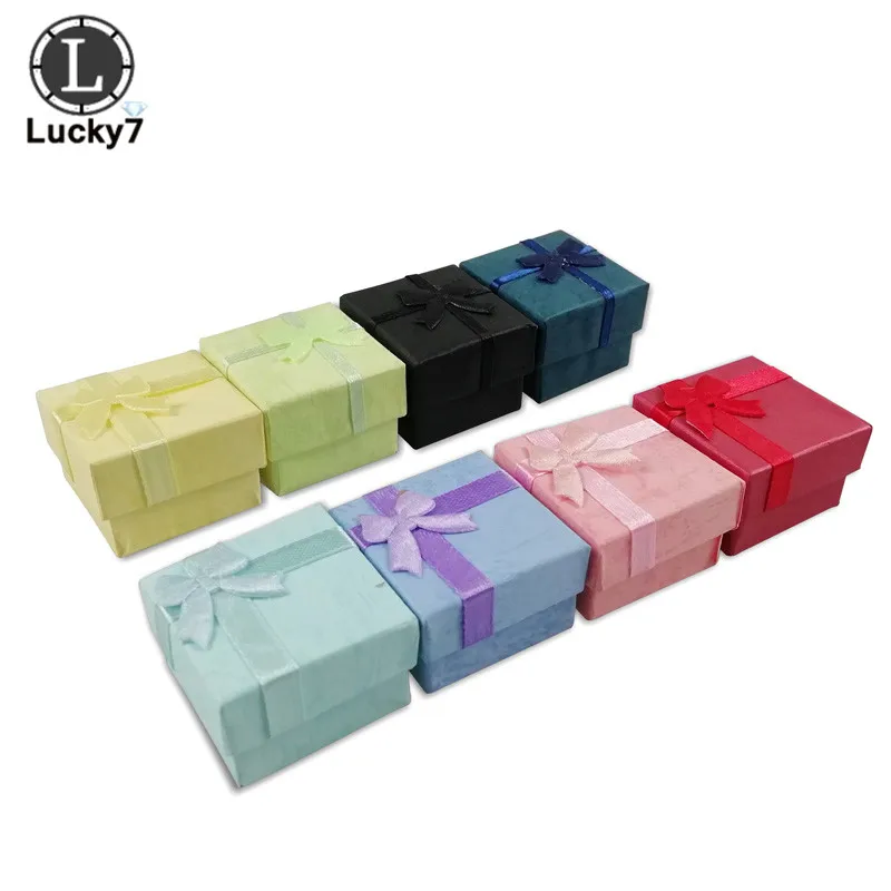 Cloud Paper Ring Box 4*4*3cm High Quality Jewelry Organizer Box Rings Storage Box Small Gift Box For Rings Earrings 9 Colors