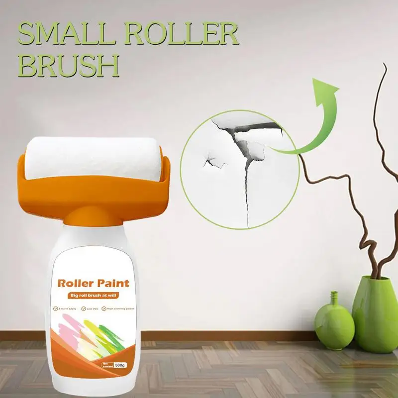 Wall Paint Roller Brush para pequenas áreas, Wall Repair, liso, portátil, branco