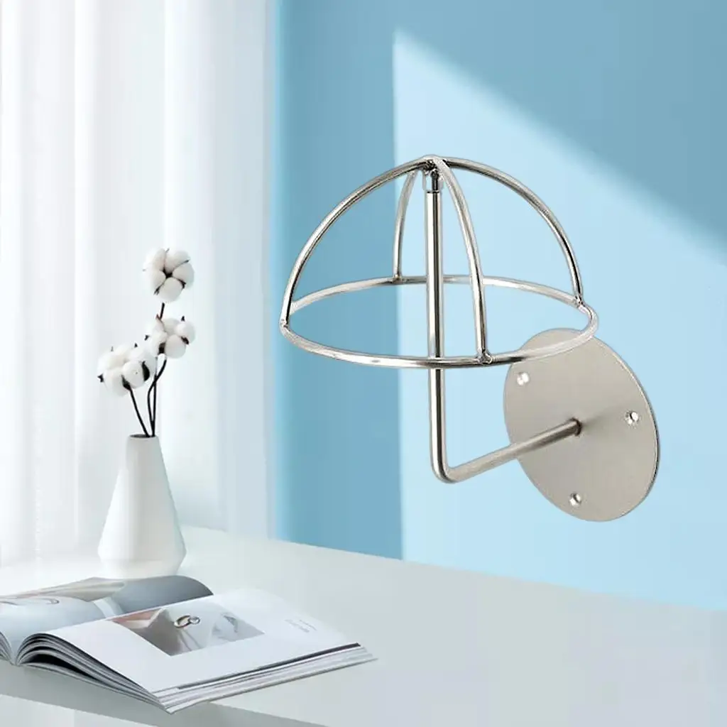 Wall Mounted Stainless Steel Wig Stand Display Rack for Cowboy Hat