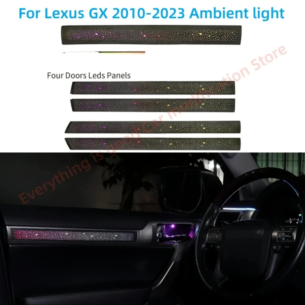 

LED Ambient light For Lexus GX 2010+ Automotive Interior Lighting Upgrade Car accessories Starry sky trim strip Atmosphere lamp