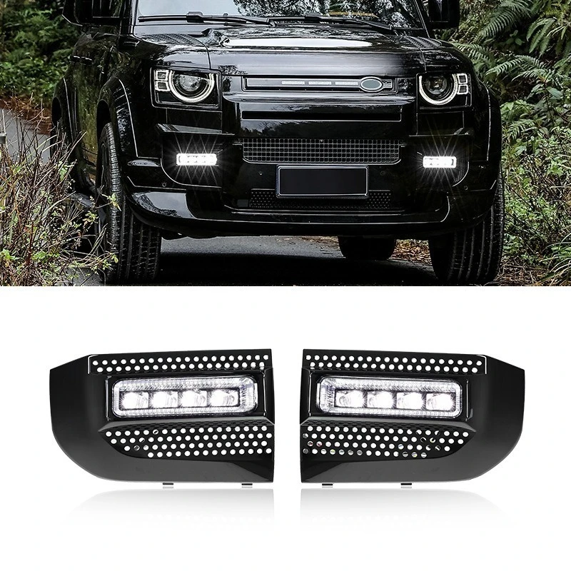 Applicable for Land Rover NewDefender 20-25 LED Lens Front Fog Light Defender Lights Daylight Defender Lamp Car Lights Accessory