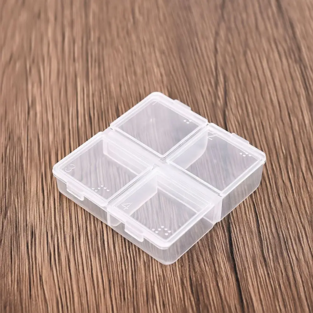 Clear Pp Plastic Organizer Box With Lid Compartment Storage Container For Crafts Jewelry Stationery Hardware Components