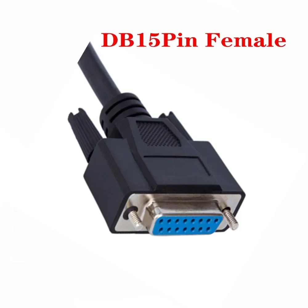 OBD2 16 Pin Male To DB 15 Pin Female Extension Cable OBD II Diagnostic Extender Small Connector Cable Adapter