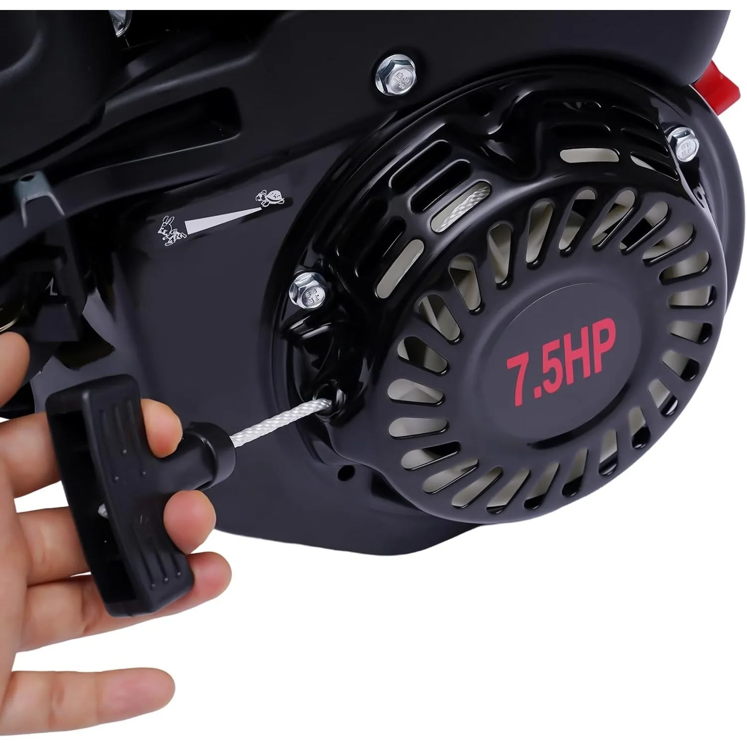 محرك غاز 7.5 حصان رباعي الأشواط مع نظام تبريد الهواء وفلتر الهواء، محرك تبريد الهواء ذو أسطوانة واحدة محمول منخفض الضوضاء