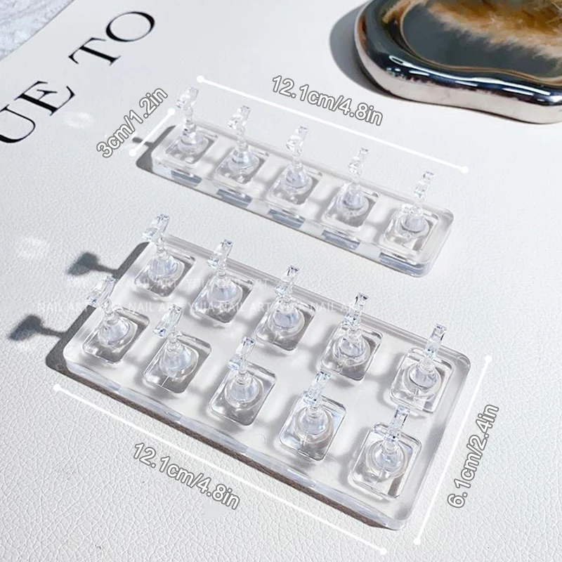 1 Set Non-Magnetic Nail Display Acrylic Nail Display Stand Tips Holder Nail Practice Stand Fingernail DIY Manicure Stand Tools