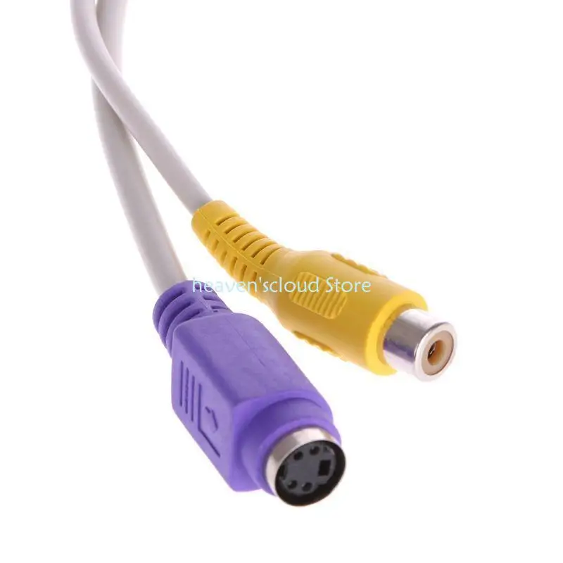 Y88B 아웃 어댑터 비디오 케이블 VGA MALE to S-VIEDO RCA AV 변환기 케이블 어댑터