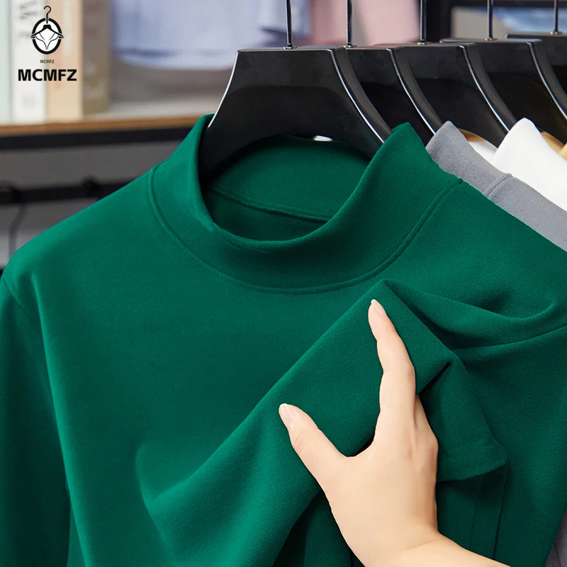 Premium Mens Mock Neck Thermal Shirts Smooth Soft Fabric Long Sleeve Slim Fit Base Layer For Cold Weather Daily Use