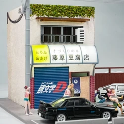 GFANS 1:64 Scale Diorama Car Garage Model Assemble LED Lighting Car Parking Lot Backdrop Display Scene Model Toy Collection Gift