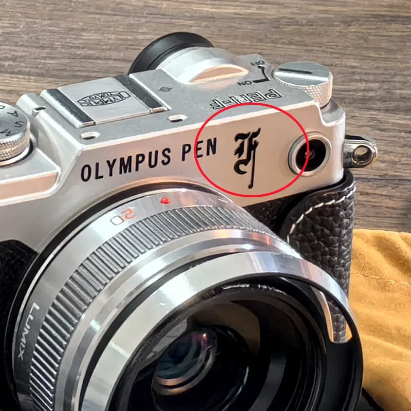 5pieces Metal F Logo Sticker Camera Decoration Nameplate  Badge for Olympus Olympus PEN Camera