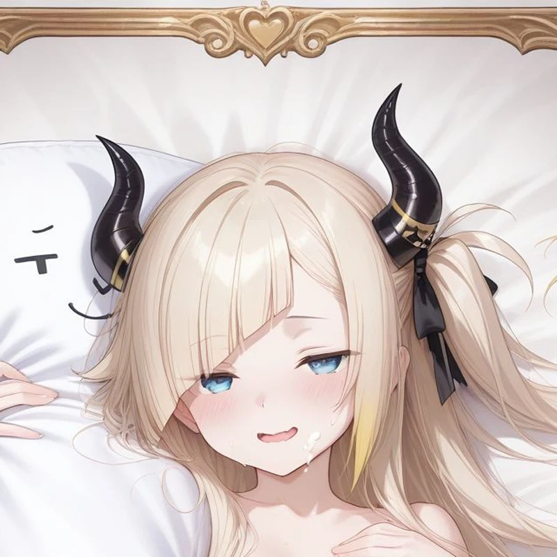 Dakimakura Anime Custom Horn Pillow Cover Double-sided Print 2WAY Life-size Pillowcase Gifts