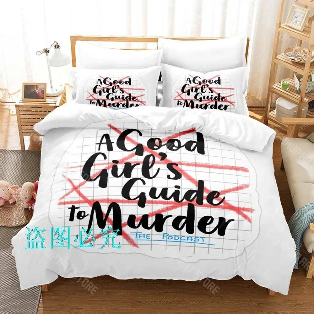 2026 3D Print A Good Girls Guide To Murder Bedding Set Single Twin Full Queen King Size Bed Set Aldult Kid Bedroom Duvetcover Se