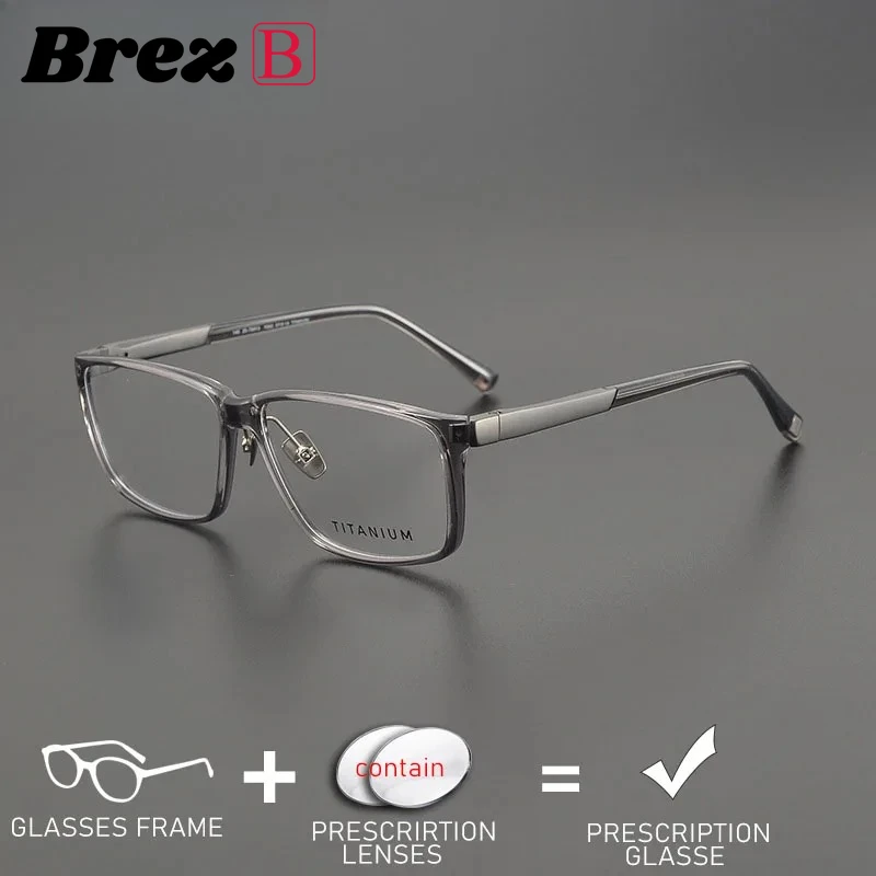 

Guvina новые квадратные очки мужские очки по рецепту титановые оптические близорукость прогрессивные прозрачные правильные линзы для глаз анти-УФ-лучи S