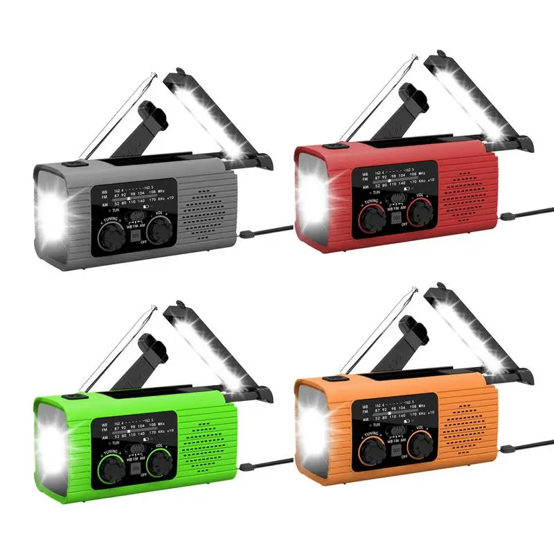 

Solar Hand Crank Radio AM/FM/NOAA Hand Crank Radio Battery Powered SOS Alarm Radio 3 Way Charging Survival Radio Power Banks